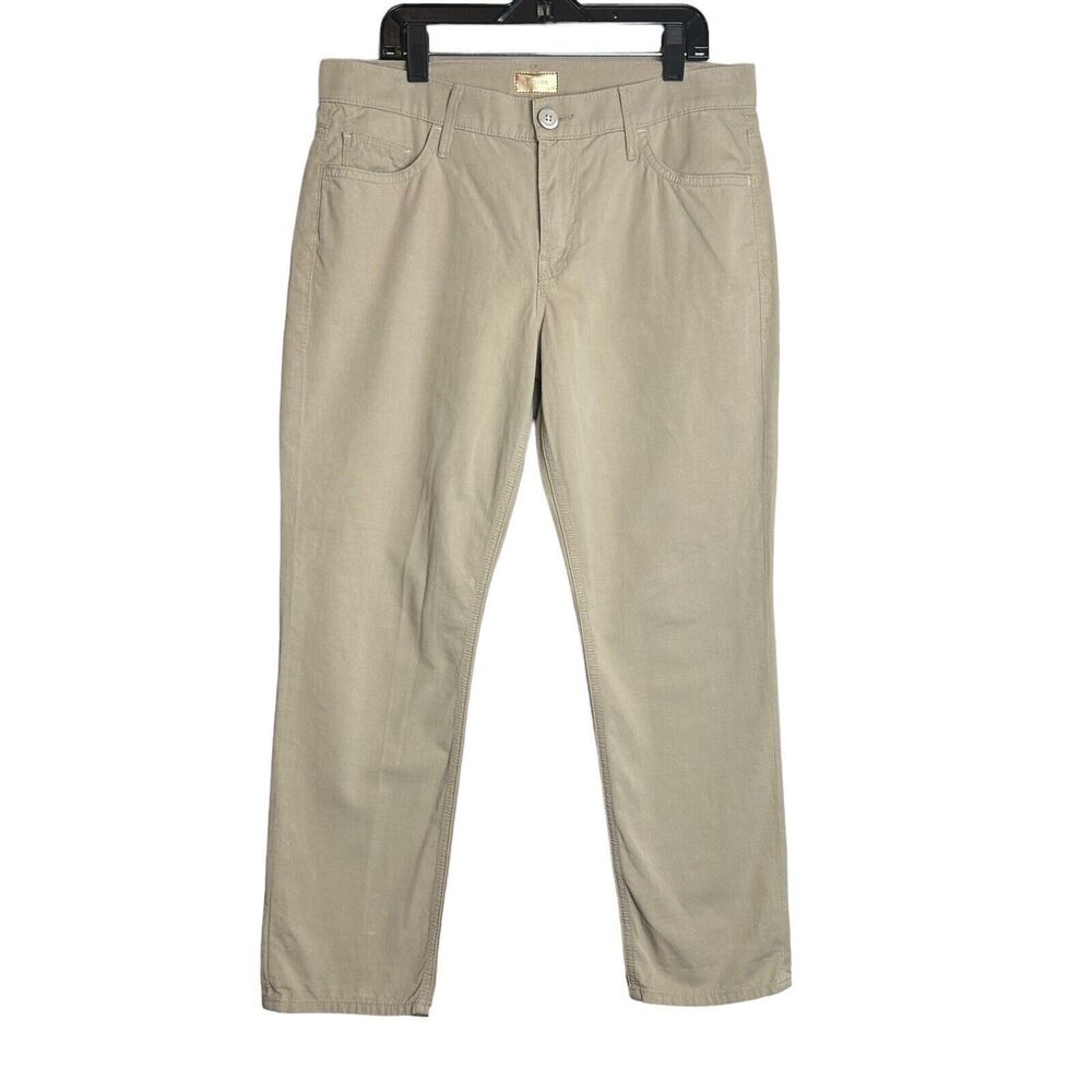 Mother The Dropout Mid Rise Boyfriend Jeans In Khaki Beige SIze 25 $224
